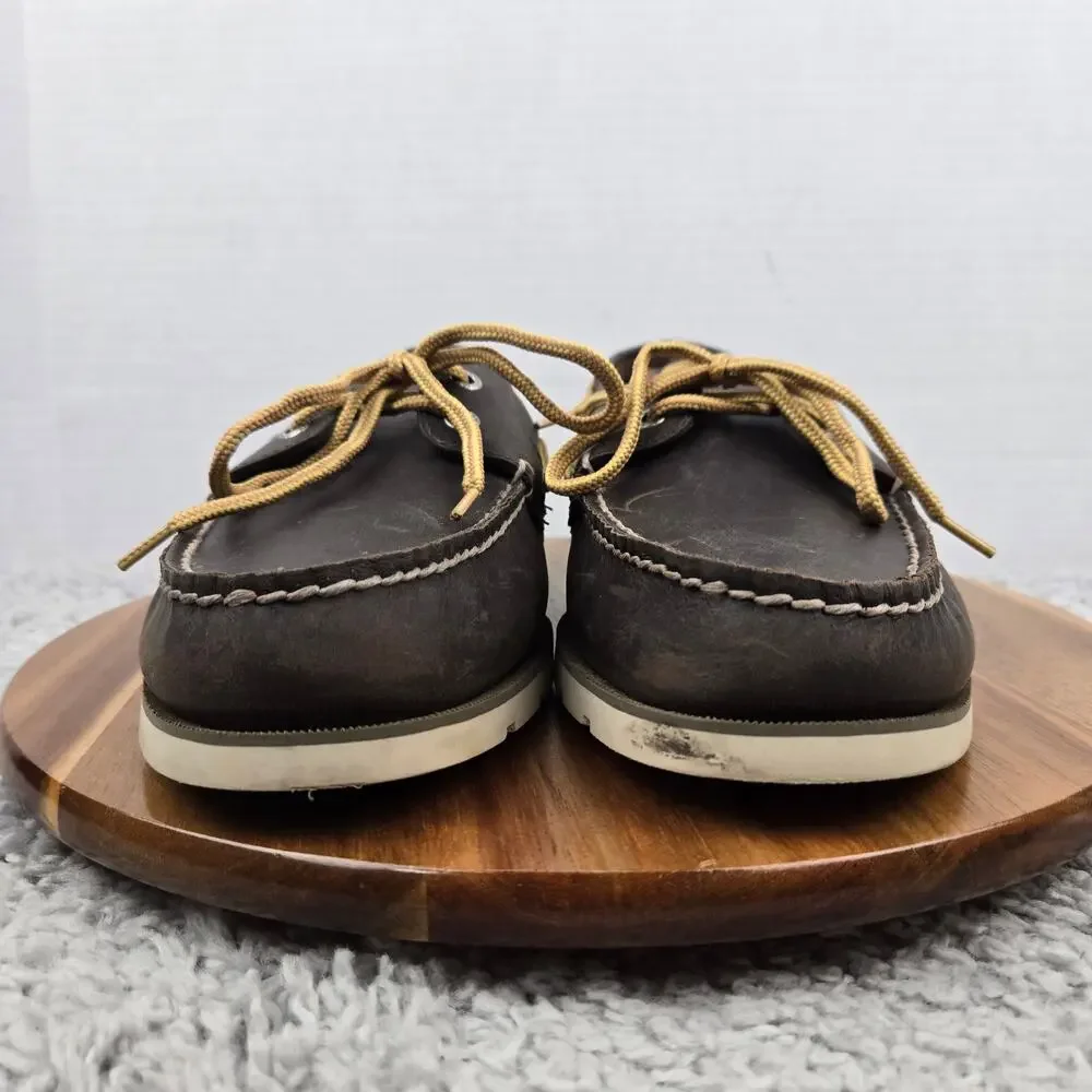 Sperry Top Sider Men 12M Authentic Original 2-Eye Brown Leather Casual Boat Shoe